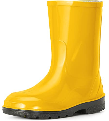 Ladeheid Stivali Bambino e Bambina in Gomma PVC LA-939 (Giallo, 22 EU)