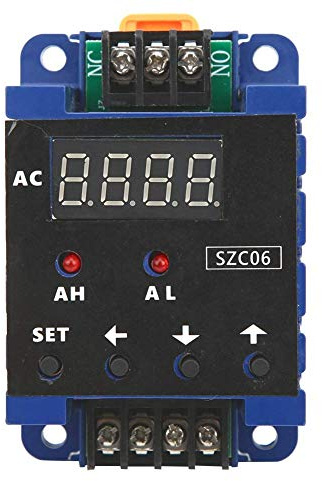 SZD06 AC110-220V Amperímetro Digital con Rango 0.3-50A y Alarma de Límite Superior e Inferior para Medición (50A)