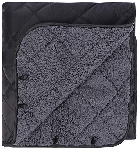 REDCAMP Large Camping Blanket with Sherpa Lining, Cold Weather Warm Outdoor Blanket Windproof for Camping Stadium, Machine Washable 59x 79
