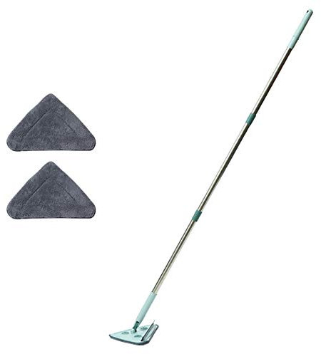 Trapeador Triangular Limpio, trapeador Triangular Multifuncional, trapeador Perezoso para Quitar el Polvo, Mango Ajustable Desmontable, Ventanas, trapeador para automóviles