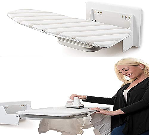 LJJ Tabla de Planchar Plegable de Pared Profesional con Cubierta Resistente al Calor, Giratoria 180°, Ideal para Planchas de Vapor