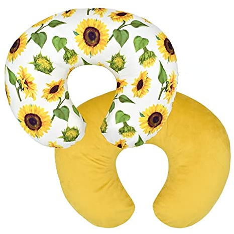 Stillkissenbezug Dehnbare Kissenbezüge für Stillmütter, zweiseitiges Design (Sonnenblume)