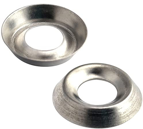OPIOL QUALITY® Rosette gestanzt M10 aus Edelstahl A2 V2A (2 Stück) für Senkkopfschrauben Rosetten Zierscheiben Scheiben Unterlegscheiben aus Vollmaterial