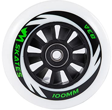 Inline Skate Rollen 100mm 83A, Hochelastisch Verschleißfest Räder Große Räder, Ersatz Rollschuhlaufen Mit Lagern, für Wettkampf Training