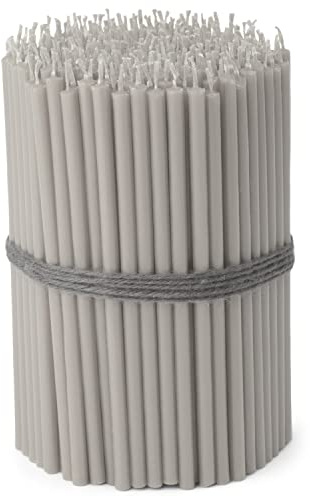 NKlaus Stabkerzen für Kerzen Paraffinwachs, Grau, 16cm 250x, 250 Stück | rußfrei; tropffrei; Höhe: 160 mm; Gewicht: 1000 G; Durchmesser: 5,5 mm; 160 mm; 5mm; 5,5 mm; 0,2mm