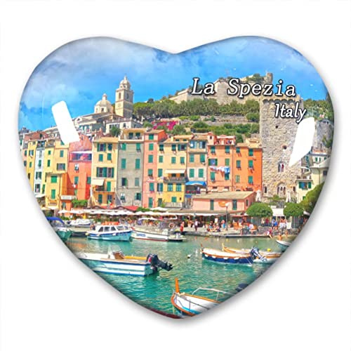 Italien La Spezia Kühlschrankmagnet Kühlschrankaufkleber Kollektion Dekorativer Magnet Reise Souvenir Herz Kristallglas