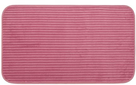 Gözze - Rutschfester Weicher Badeteppich, 100% Polyester, 70 x 120 cm - Altrosa