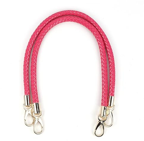 2 Stücke PU Leder Taschengriff Taschengurt, Ersatz Taschenbügel Taschenhenkel Lederriemen für Taschen Gürtel Ersatz Griff Tragegurt Taschenriemen für Handtaschen Geldbörsen,Rose