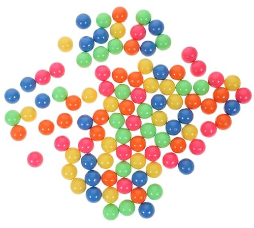 Angoily 100 Stücke 12mm Kleine Kugeln Kunststoff Zählkugeln Farbige Montessori Kugeln