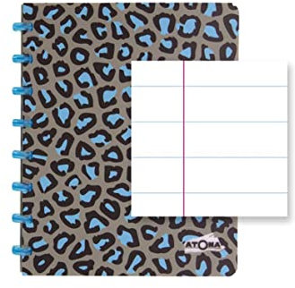 ATOMA Notizbuchsystem - Leopard - A5 - hellblau| Liniert