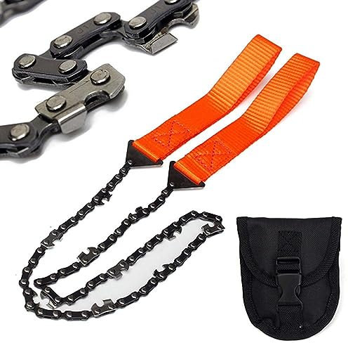 HUFFA Chain Saw Hand ChainSaw 65 Manganese Steel Outdoor Wood Cutting Chain Saw Emergency Camping Hiking Tool