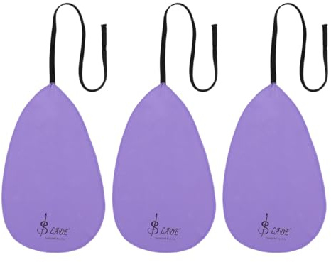 3Pcs Flöte Reinigungstuch für Innenrohr, Klarinette Swab Cloth, A-förmiges Design Reinigungsset Tuch für Piccoloflöte, Sax Saxophon, Musikinstrumente(Lila)