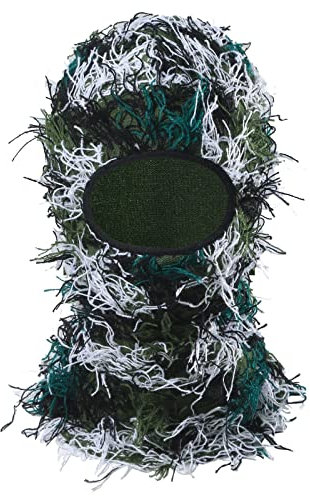 Distressed Ski 20+ Farben gestrickte Vollgesichts-Wintermützen für Männer und Frauen, mit Fleece gefüttert, weich, warm, Strickmütze, Skistrumpf, Manschettenmütze Fliegermütze Kinder (Green, One Size)
