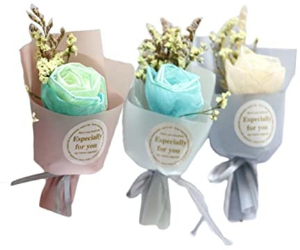 TOPPERFUN 3 STK Hochzeitssträuße Miniaturstrauß Kleiner Blumenstrauß Künstliche DIY-Handwerk Getrockneter Blumenstrauß Mini-rosenstrauß Diffusor-Bouquet Zubehör Wagen