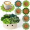 Weldomcor Häkelset für Anfänger, Häkel-Starterset Fleshiness, Blumentopf Pflanze Anfänger Häkelset, für DIY-Handarbeiten mit Häkelnadeln, Buntes Garn, Stichmarkern, Zubehör, Anleitung (Grün)
