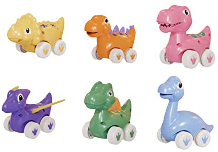 BESTonZON 6 STK Dinosaurier-Auto Goodie-Bag-Füller rutschendes Spielzeugauto Spielzeug für Kinder kinderspielzeug Spielzeuge Spielzeug für Kleinkinder Schiebespielzeug gleitendes Spielzeug