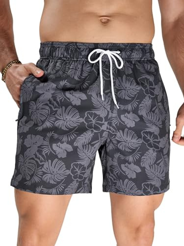 Arcweg Herren Badehose Schnelltrocknend Badeshorts mit Mesh-Futter S-3XL | Atmungsaktiv Elastischer Schwimmhose Kurz Für Strandurlaub & Freizeit