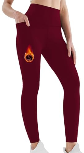 Leggins Termicos Mujer Invierno Polar Mallas Leggins Termicos Mujer Invierno Forro Polar Grueso Mallas Deporte Push Up Pantalones Cintura Alta Calientes Elásticos Ropa