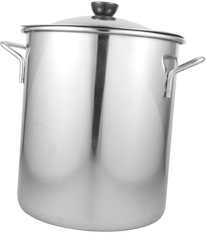ABOOFAN Pentola in Acciaio Inox Pentole per Zuppa con Coperchio Pentola Grande Secchio per Riso con Coperchio Manico Striscia