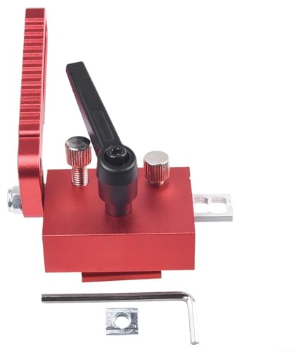 Oniissy Binario regolabile con scanalatura a T, in lega di alluminio, dispositivo di limite di lunghezza per la lavorazione del legno per sega da tavolo CNC, fresatrice, tavolo, recinzione, Jig Rail