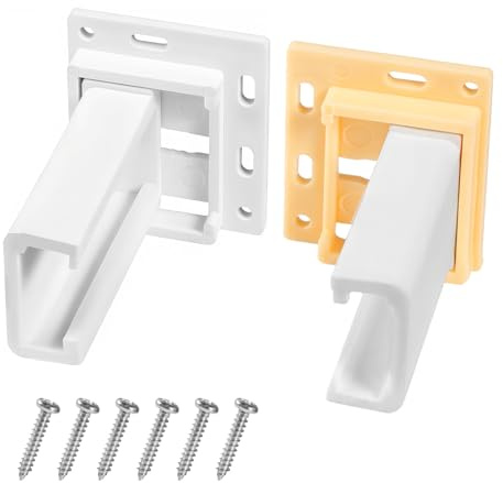 Drawer Slide Socket Set, Rv Drawer Slides, Drawer Track Back Plate, Cabinet Drawer Hardware, Kitchen Drawer Slides Hardware Replacement, Fit for 1 Inch Drawer Slide, C-Shaped(with 6 Screws)
