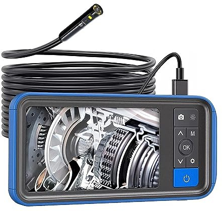 Boroscopio Endoscopico A Tripla Lente Telecamera For Ispezione Snake HD Da 4,5 Con Luce, Telecamera For Ambito Automobilistico Con Borsa