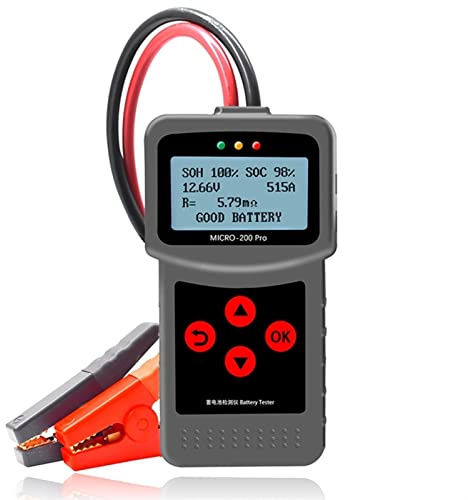 Batterietester 1. 2V 24V Micro-200 Pro Auto-Batterie-Tester digitaler Batterieanalysator mehrsprachig digital AGM EFB. Gel CCA BCI CA MCA JIS DIN IEC