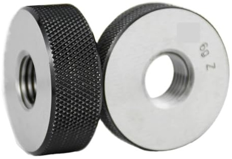 AMZBNEIDI Calibre de Anillo roscado, Paquete de 2 calibres de Rosca for Anillos de Rosca, Calibre Go-No-Go, Calibre métrico for Tornillos externos, 6 g, Varios tamaños(M14X1.5)