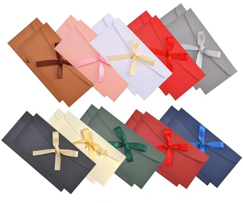 20 Stück Bunte gutschein umschlag für konzertkarten, geschenkumschlag für tickets, Vintage briefumschläge schön für Weihnachten, Geburtstag, Hochzeit
