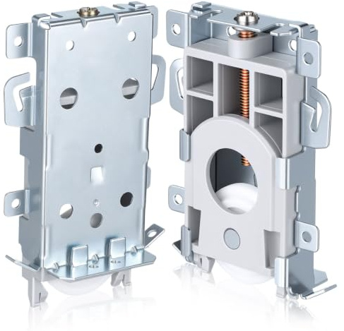 ARTIBETTER Ensemble de 2 Roulettes Roulettes en Acier Inoxydable pour Porte Coulissante Poulies de Bas de Porte Silencieuses Kit de Galets Vitrée Usage Intérieur la Cuisine Salle de Bain