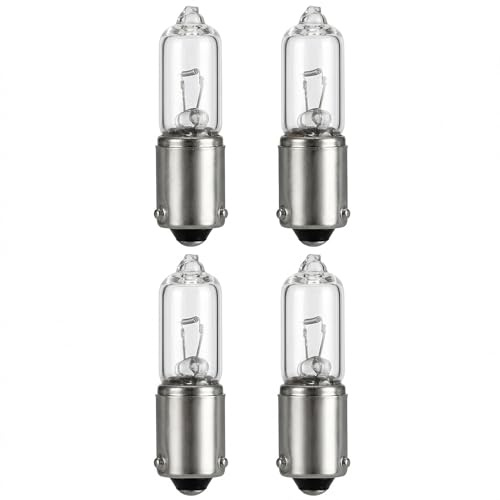 Ampoule H21W, Ampoule 12V 21W avec Ergots Décalés 120 Degrés, Ampoule Halogène Verre Transparent pour Éclairage Automobile, Lampe BAY9s pour Feu de Brouillard Arrière et Recul, Lot de 4 Ampoules