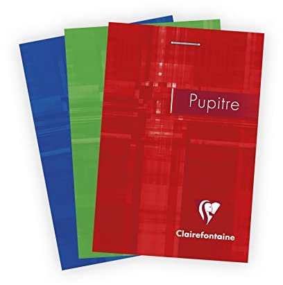 Clairefontaine Staplebound Notepad - Graph 80 sheets - 3 x 4 1/4 - Sold Individually (Assorted Cover Color Chosen at Random)