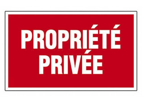 Panneau Propriété privée - Rigide 330x200mm - 4160481