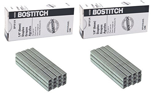 Bostitch premiumhäftklammer för P3 tång häftapparat, 0,25 tum ben, 5 000 per låda (SP191/4) (2 lådor med 5 000)