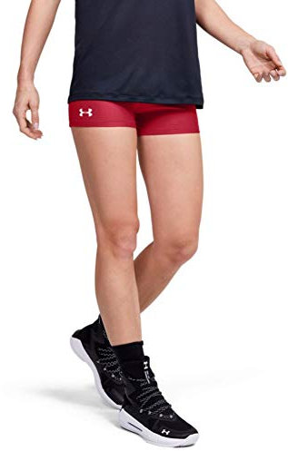 Under Armour 7,6 cm Volleyball-Shorts, Damen, Shorts, 3 Volleyball Short, Rot (600)/Weiß, X-Large