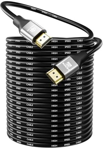 True HQ 4K HDMI Cable 30m, High Speed 18Gbps (HDMI 2.0), Ultra HD with HDR10, ARC, HDCP 2.2 and Ethernet – Extra Long Lead for TV, Projector, Monitor, PS5, Xbox