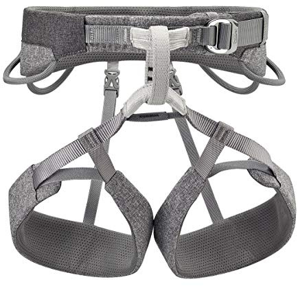 PETZL Sama Klettergurt aus Polyamid Polyester und Aluminium in der Farbe Grau Größe: M, Taillenumfang: 77-84 cm, Beinschlaufen: 52-57 cm, C021BA01