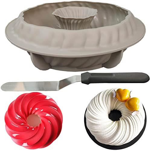 Stampo in silicone spirale diametro 22 cm professionale per pasticceria torta fantasia (A)