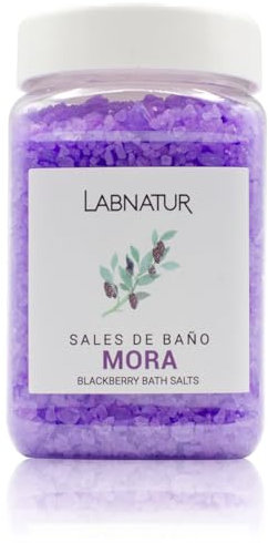Labnatur Sales de Baño Mora 400g - Sales Marinas Naturales y Relajantes - Hidratan, Suavizan y Perfuman - Bienestar - Alivio del Cansancio - Cuidado Corporal - Fabricado en España