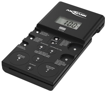 Batterietester LCD, Batterietestgerät für alle gängigen Batterie-Typen, Messung in 10 Prozent-Schritten, inkl. Anleitung