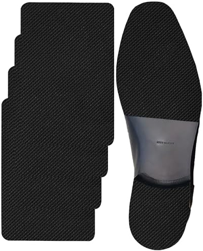 CZBYXA12 Black Shoe Sole Protector,Anti Slip Shoe Grips on Bottom of Shoes - Bottom Protector - Sole Guard - Non-Slip Shoe Pads for High Heels (6x4,Black-2Pairs)