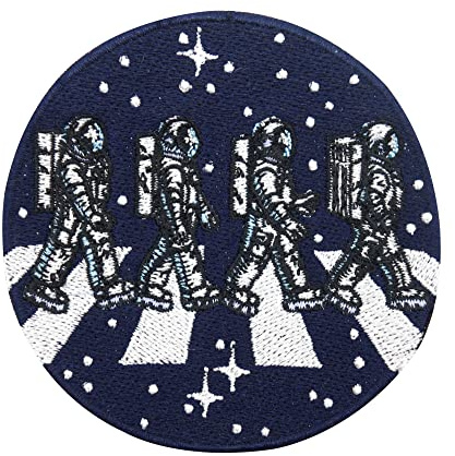 Finally Home Beatles astronauter patch att stryka på | Rymdlappar, måne strykbild, jeansjackor strykning, sommar patch