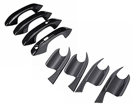 Porte Poignée Extérieure Poignée Extérieure pour Cupra pour Formentor 2020 2021 2022 Couverture Poignée Porte Fiber Carbone Voiture Accessoires Protection Externe Gadget Style Autocollant (Taille : 4