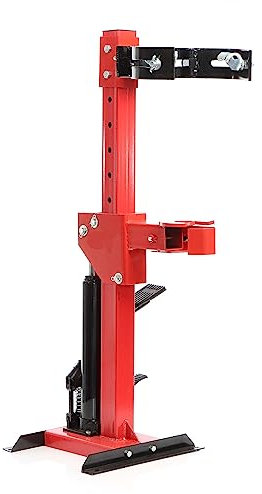 XPOtool Hydraulischer Federspanner Spannkraft bis 1000 kg, 290 x 300 x 1020 mm, mit Standfuß, Werkzeug für Federbein Wechsel, Montage am Auto