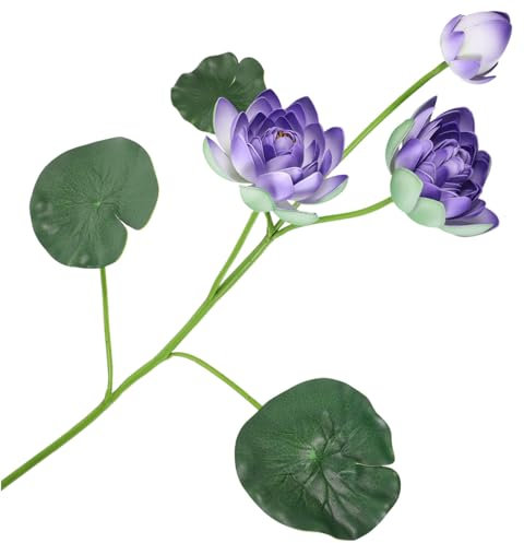 VINTORKY Künstlicher Lotus Dekoration Für Zuhause Und Geschäft Natürlich Wirkendes Lotusblumenornament Langlebiges Und Robustes Material Als Szenendekoration Und Geschenkidee