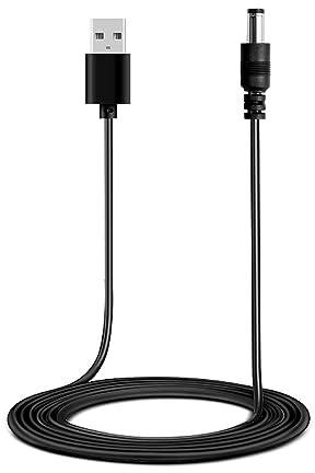 UEME USB to DC 5V Cable, Universal 5V USB Power Chager Cord DC 5.5 X 2.1mm Plug Adapter 1.2m