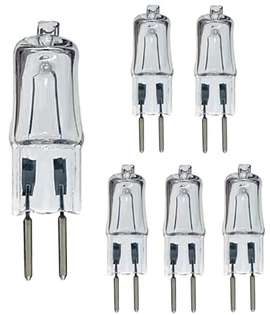 LEDLOCLB 5 Pack G5.3 Glass Capsule Bulb 220V 150W G5.3 Halogen Bulb Suitable for Chandeliers, Track Lights, Landscape Lights, Table Lamps,150W,5pcs