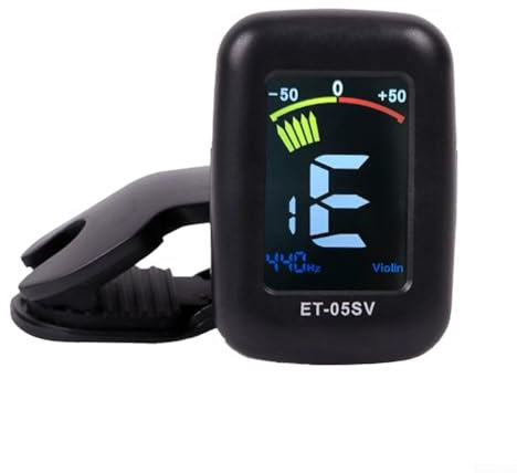 Cello-Stimmgerät, tragbar, zum Anklippen, vertikales Display, mit Drehgelenk, für Violine, Cello, Kontrabass