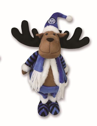 Inter, Renna Natalizia per Decorare la Tua casa, Idea Regalo, Altezza 57 cm, Nero e Azzurro, Composizione Poliestere e Legno, Prodotto Ufficiale