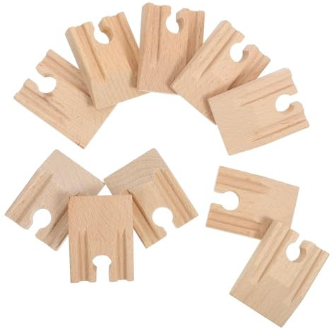 TOYANDONA Holzeisenbahnschienen Ersatzteile Holz Konkave Schienen 10 Stück Leicht Verschleißfest Für Kinder Lernspielzeug Eisenbahnszenen